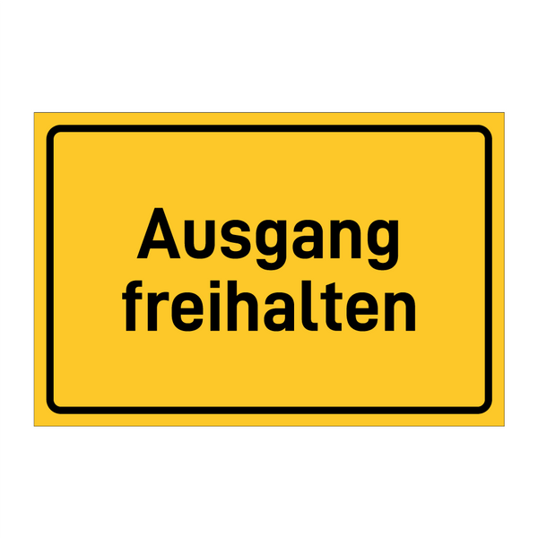 Ausgang freihalten
