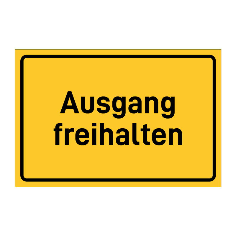 Ausgang freihalten