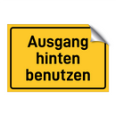 Ausgang hinten benutzen