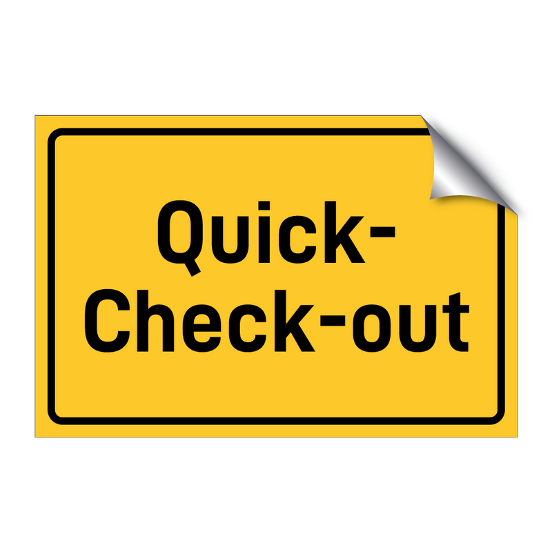 Quick- Check-out & Quick- Check-out & Quick- Check-out & Quick- Check-out