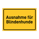 Ausnahme für Blindenhunde