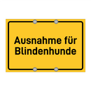 Ausnahme für Blindenhunde