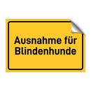 Ausnahme für Blindenhunde