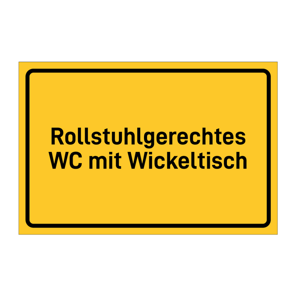 Rollstuhlgerechtes WC mit Wickeltisch & Rollstuhlgerechtes WC mit Wickeltisch
