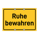 Ruhe bewahren & Ruhe bewahren & Ruhe bewahren & Ruhe bewahren & Ruhe bewahren