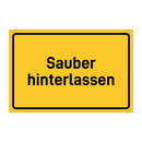 Sauber hinterlassen & Sauber hinterlassen & Sauber hinterlassen & Sauber hinterlassen