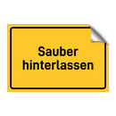 Sauber hinterlassen & Sauber hinterlassen & Sauber hinterlassen & Sauber hinterlassen