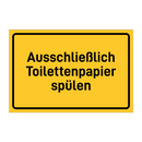 Ausschließlich Toilettenpapier spülen