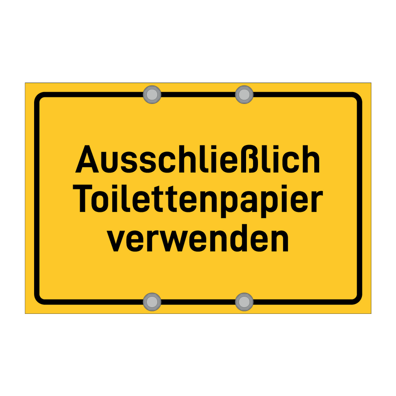 Ausschließlich Toilettenpapier verwenden