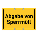 Abgabe von Sperrmüll