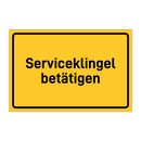 Serviceklingel betätigen & Serviceklingel betätigen & Serviceklingel betätigen