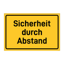 Sicherheit durch Abstand & Sicherheit durch Abstand & Sicherheit durch Abstand