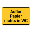 Außer Papier nichts in WC