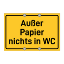 Außer Papier nichts in WC
