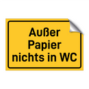 Außer Papier nichts in WC