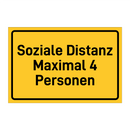 Soziale Distanz Maximal 4 Personen & Soziale Distanz Maximal 4 Personen