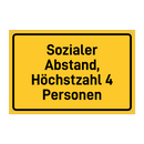 Sozialer Abstand, Höchstzahl 4 Personen & Sozialer Abstand, Höchstzahl 4 Personen