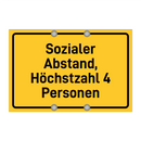 Sozialer Abstand, Höchstzahl 4 Personen & Sozialer Abstand, Höchstzahl 4 Personen