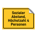 Sozialer Abstand, Höchstzahl 4 Personen & Sozialer Abstand, Höchstzahl 4 Personen