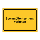 Sperrmüllentsorgung verboten & Sperrmüllentsorgung verboten & Sperrmüllentsorgung verboten