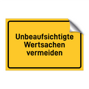 Unbeaufsichtigte Wertsachen vermeiden & Unbeaufsichtigte Wertsachen vermeiden