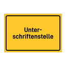 Unter- schriftenstelle & Unter- schriftenstelle & Unter- schriftenstelle & Unter- schriftenstelle