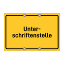 Unter- schriftenstelle & Unter- schriftenstelle & Unter- schriftenstelle & Unter- schriftenstelle