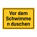 Vor dem Schwimmen duschen & Vor dem Schwimmen duschen & Vor dem Schwimmen duschen
