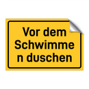 Vor dem Schwimmen duschen & Vor dem Schwimmen duschen & Vor dem Schwimmen duschen