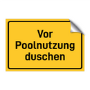 Vor Poolnutzung duschen & Vor Poolnutzung duschen & Vor Poolnutzung duschen
