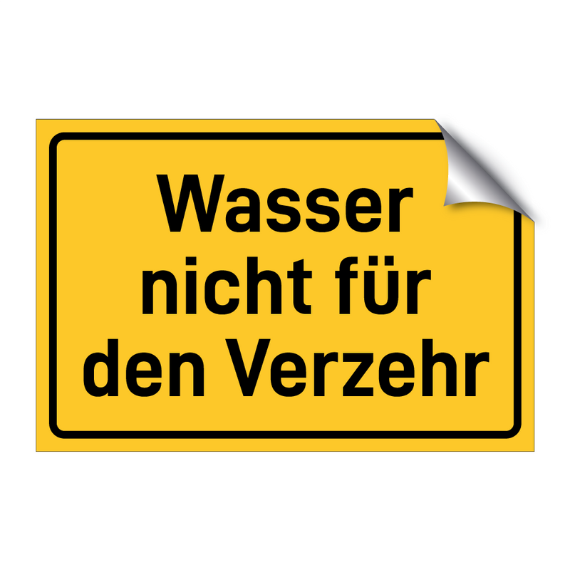 Wasser nicht für den Verzehr & Wasser nicht für den Verzehr & Wasser nicht für den Verzehr