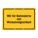 WC für Behinderte mit Wickelmöglichkeit & WC für Behinderte mit Wickelmöglichkeit