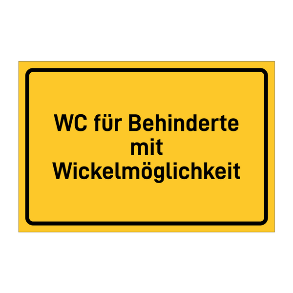 WC für Behinderte mit Wickelmöglichkeit & WC für Behinderte mit Wickelmöglichkeit