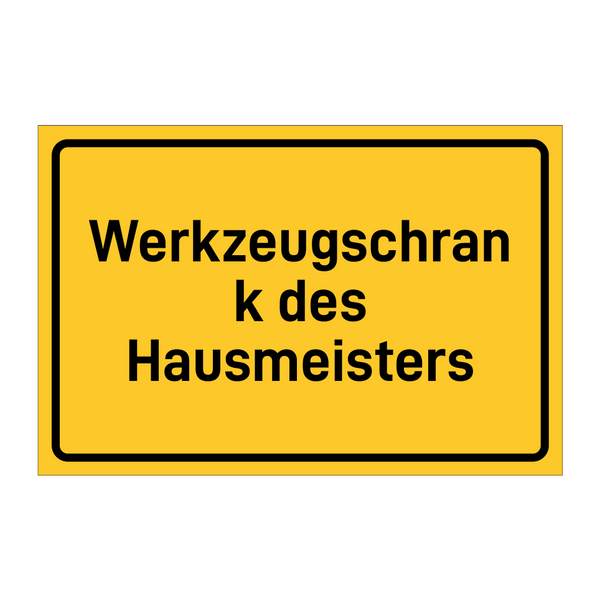 Werkzeugschrank des Hausmeisters & Werkzeugschrank des Hausmeisters