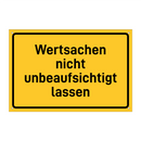 Wertsachen nicht unbeaufsichtigt lassen & Wertsachen nicht unbeaufsichtigt lassen