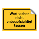 Wertsachen nicht unbeaufsichtigt lassen & Wertsachen nicht unbeaufsichtigt lassen