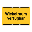 Wickelraum verfügbar & Wickelraum verfügbar