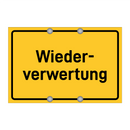 Wieder- verwertung & Wieder- verwertung & Wieder- verwertung & Wieder- verwertung