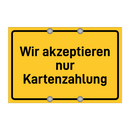 Wir akzeptieren nur Kartenzahlung & Wir akzeptieren nur Kartenzahlung