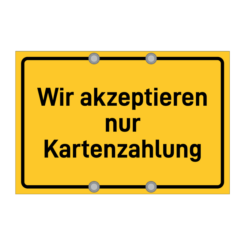 Wir akzeptieren nur Kartenzahlung & Wir akzeptieren nur Kartenzahlung