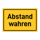 Abstand wahren
