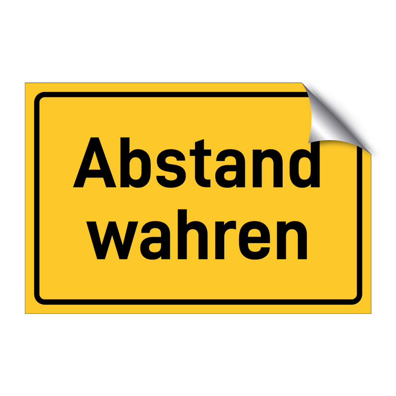 Abstand wahren