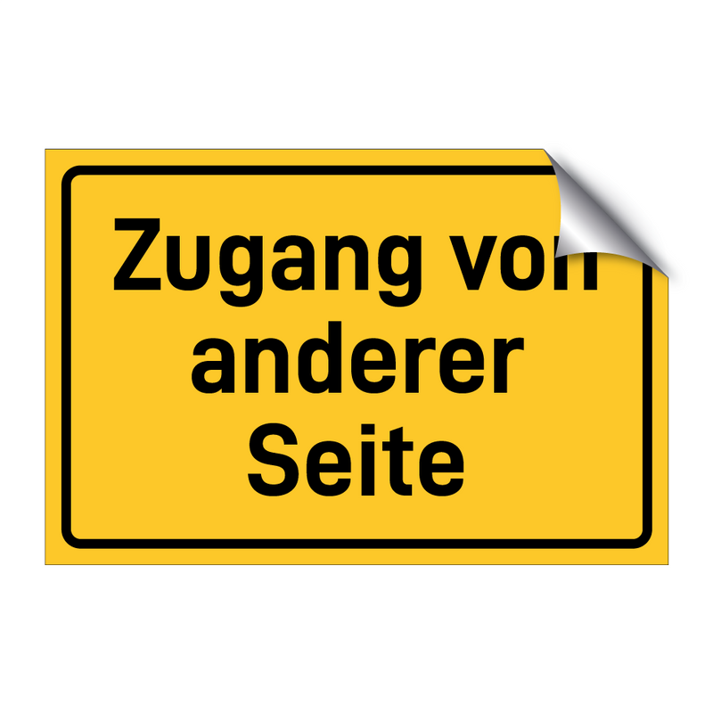 Zugang von anderer Seite & Zugang von anderer Seite & Zugang von anderer Seite