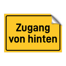 Zugang von hinten & Zugang von hinten & Zugang von hinten & Zugang von hinten