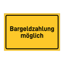 Bargeldzahlung möglich