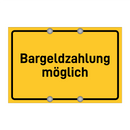 Bargeldzahlung möglich