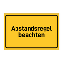 Abstandsregel beachten