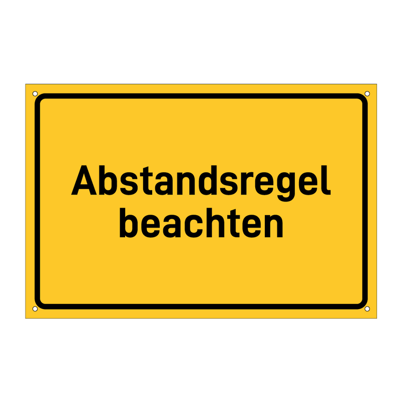 Abstandsregel beachten