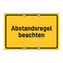 Abstandsregel beachten