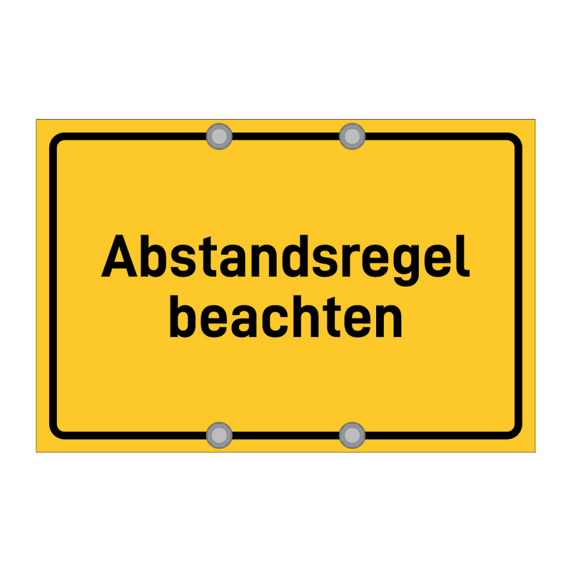 Abstandsregel beachten